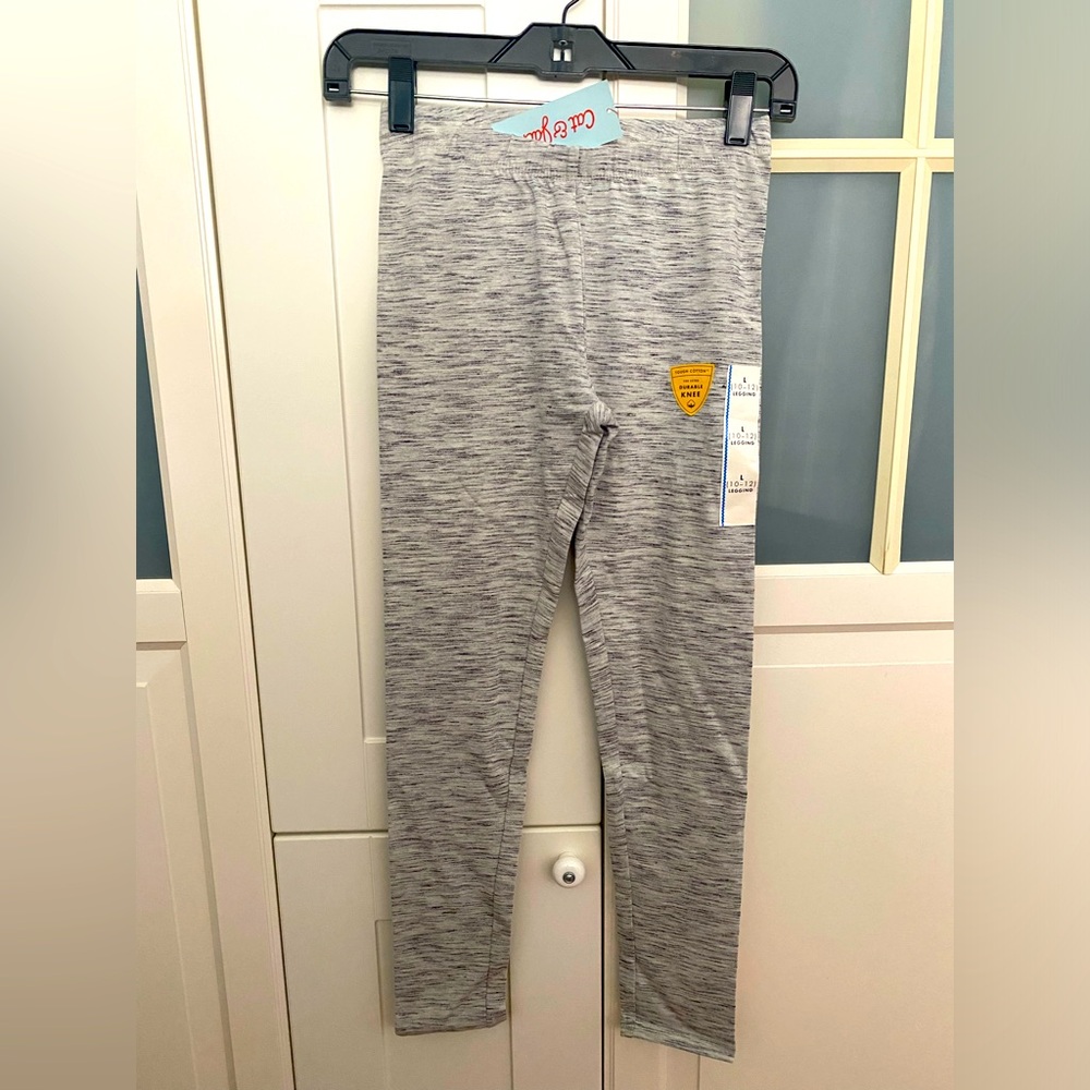 New with tags! Target CAR & JACK Grey Space-dye Knit leggings Sz Large 10-12